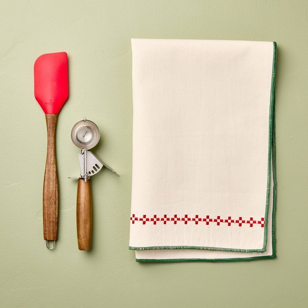 3pc Baking Bundle Spatula Cookie Scoop & Kitchen Towel - Hearth & Hand Magnolia